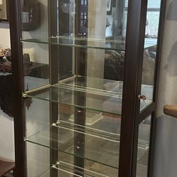 Glass And Wood Curio Cabinet