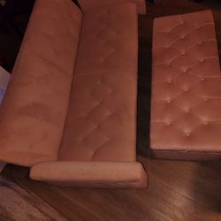 Light pink sofa/futon set