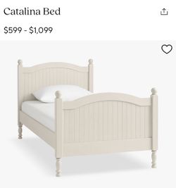 Pottery Barn solid wood white Catalina Bed
