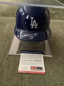 Dodgers Alex Verdugo Signed Rookie Autograph Mini Helmet With Acrylic Case PSA Authentication