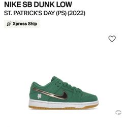 Nike SB Dunk Low "St. Patrick's Day" (PS) Size 2.5y 