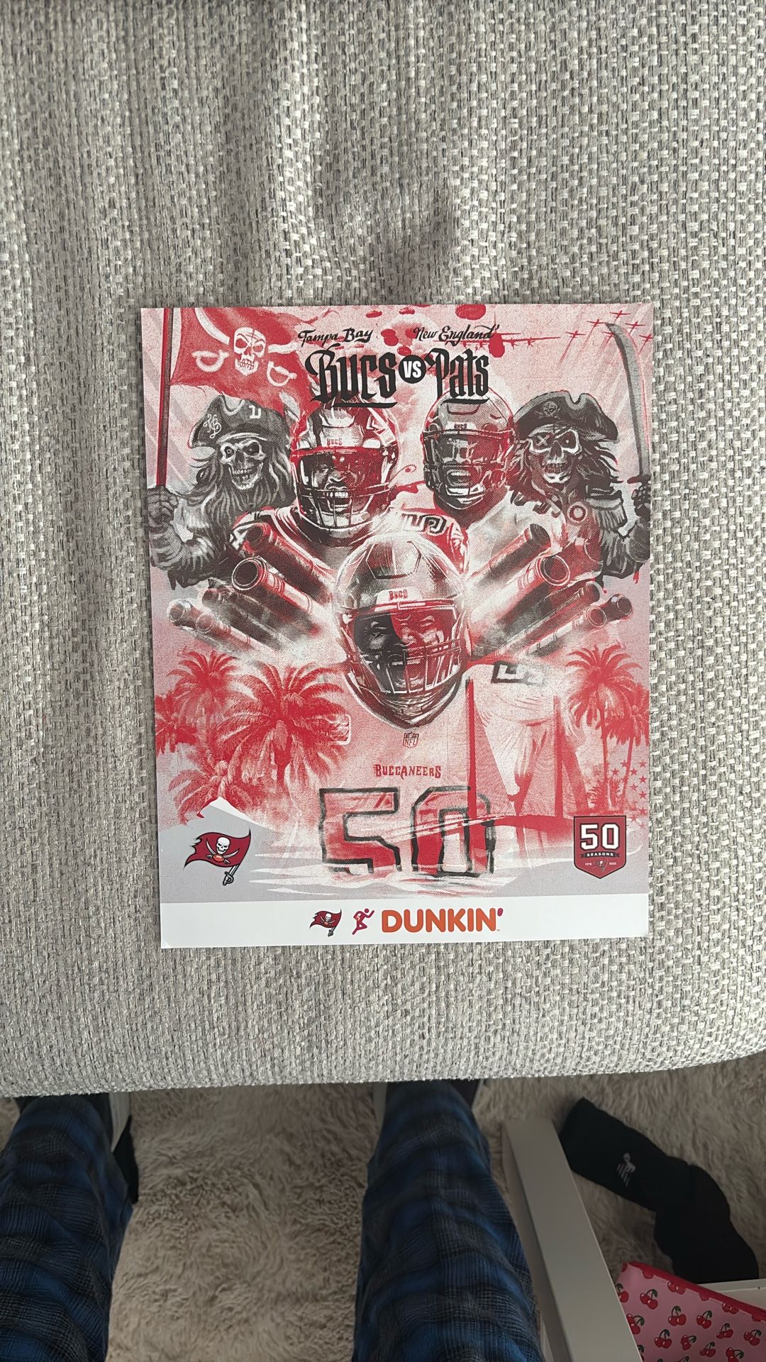 Tampa Bay Buccaneers Vs Patriots Dunkin Poster 2025