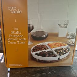 Multi purpose server with turn tray