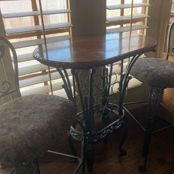 Iron Rod Bar Table 3 Piece