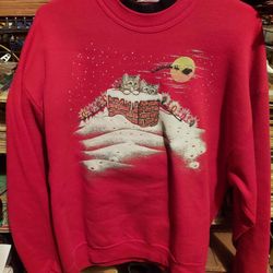 Vintage Cats In Chimney Christmas Sweater
