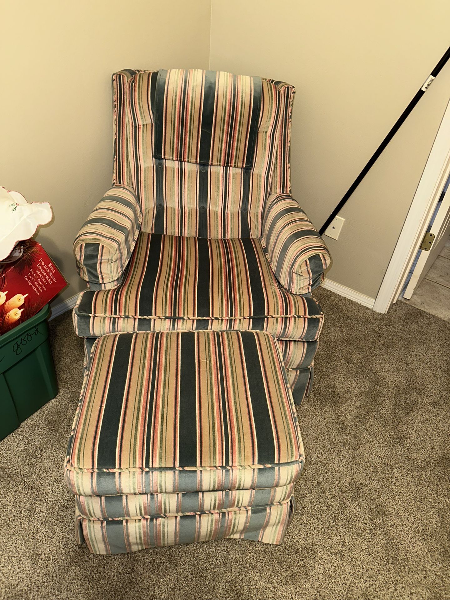 chair and ottoman