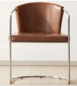 2 CB2 Leather Chairs