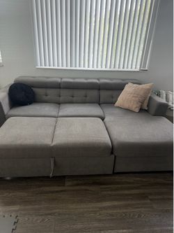 Sofa Bed - L shaped gray