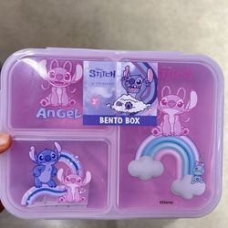 NWT Licensed Disney Purple Stitch and Angel Bento Box