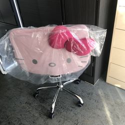 Hello Kitty Kawaii Swivel Adjustable Height  Vanity Chair 