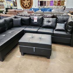 Sectional With Ottoman Brand New 