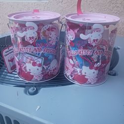 Hello Kitty Valentines  Pails 2 Left