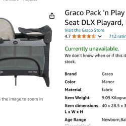 Graco Pack 'n Play Newborn Seat DLX Playard