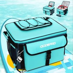 28L Paddle Board Cooler, Unique Top Opening Flap Waterproof Paddleboard Cooler, Durable PVC Material Fits 42 Cans with Bottle Opener, Paddle Board Acc