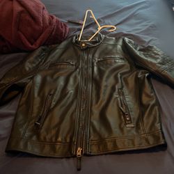 Calvin Klein Mens Leather Jacket