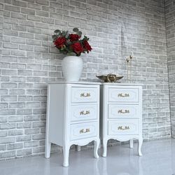 French Provincial Nightstands - Nightstand Set - Night Stands - Night Tables - End Tables - Dresser