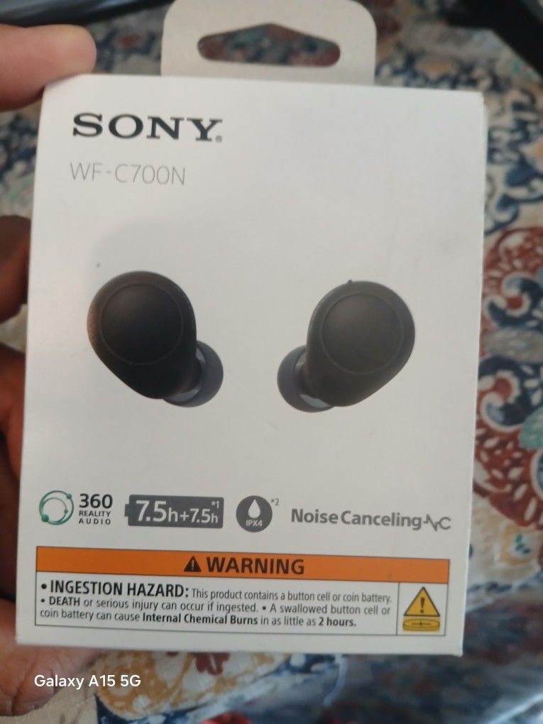 Sony WF-C700N Truly Wireless Noise Canceling In-Ear Headphones, Black