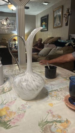 Vintage white MARBLE JUG