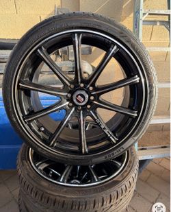 Spec-1 GTR Storm Wheels with Lionhart Tires 225/40R18
