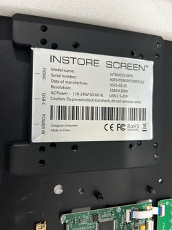 INSTORE SCREEN 17inch lcd usb c *mini hdmi broken