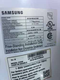 25.5 cu. Ft. 36” wide French door  refrigerator  $800 OBO.
