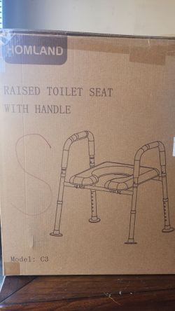 Homland Raised Toilet Seat with Handle