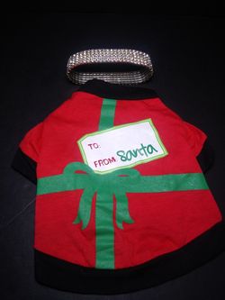 Dog XS Shirt Rhinestone Stretch Collar