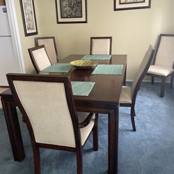 Dining Room Table With Six Chairs With Buffet 