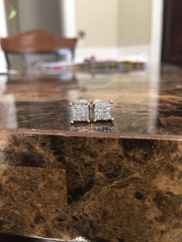 Two diamond earrings