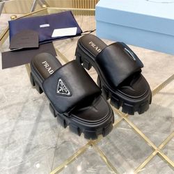 Prada bread slippers
