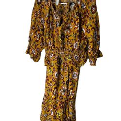 Margaux Riviera Women's Yellow Floral 2 Pieces Skirt Top Bohemian Chic Sz 1X  This Margaux Riviera women's skirt set is perfect for any occasion, whet
