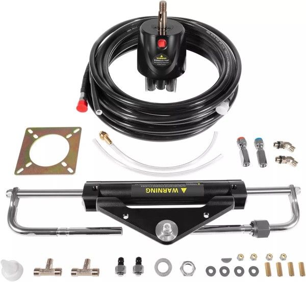 Boat Hydraulic Steering System Kit Marine Outboard Steering 150HP Outboard