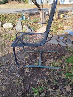 Antique Metal Spring Chair 