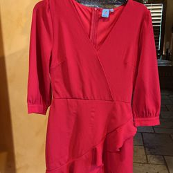 Red Party Dress Size Small Zipper Back  $10  Paid $49 Thumbnail