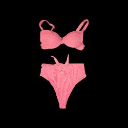 Push-up High-waisted Cheeky Bikini Swimsuit Set 