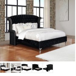 E KING BED FRAME MATTRESS SOLD SEPARATELY BOXSPRING NOT REQUIRED ☎️ 1714586,2564