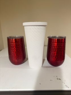 Starbucks Tumbler and Stemless Tumblers Set of 3