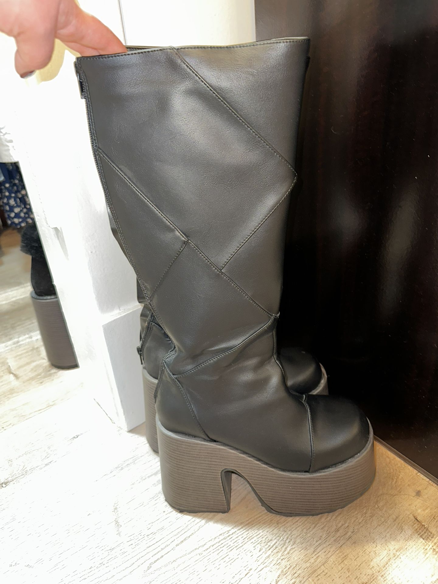 Demonia Black and brown platform boots