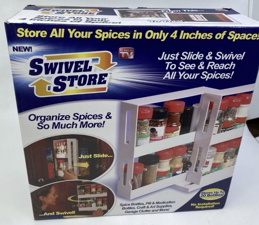 Swivel Store Spice Bottle Rack Storage System