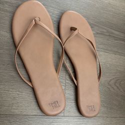 Time and Tru Nude Thong Flip Flop Sandals