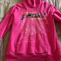 Spider Dark Pink Hoodie Size L