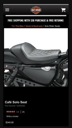Harley Davidson Cafe Solo Seat