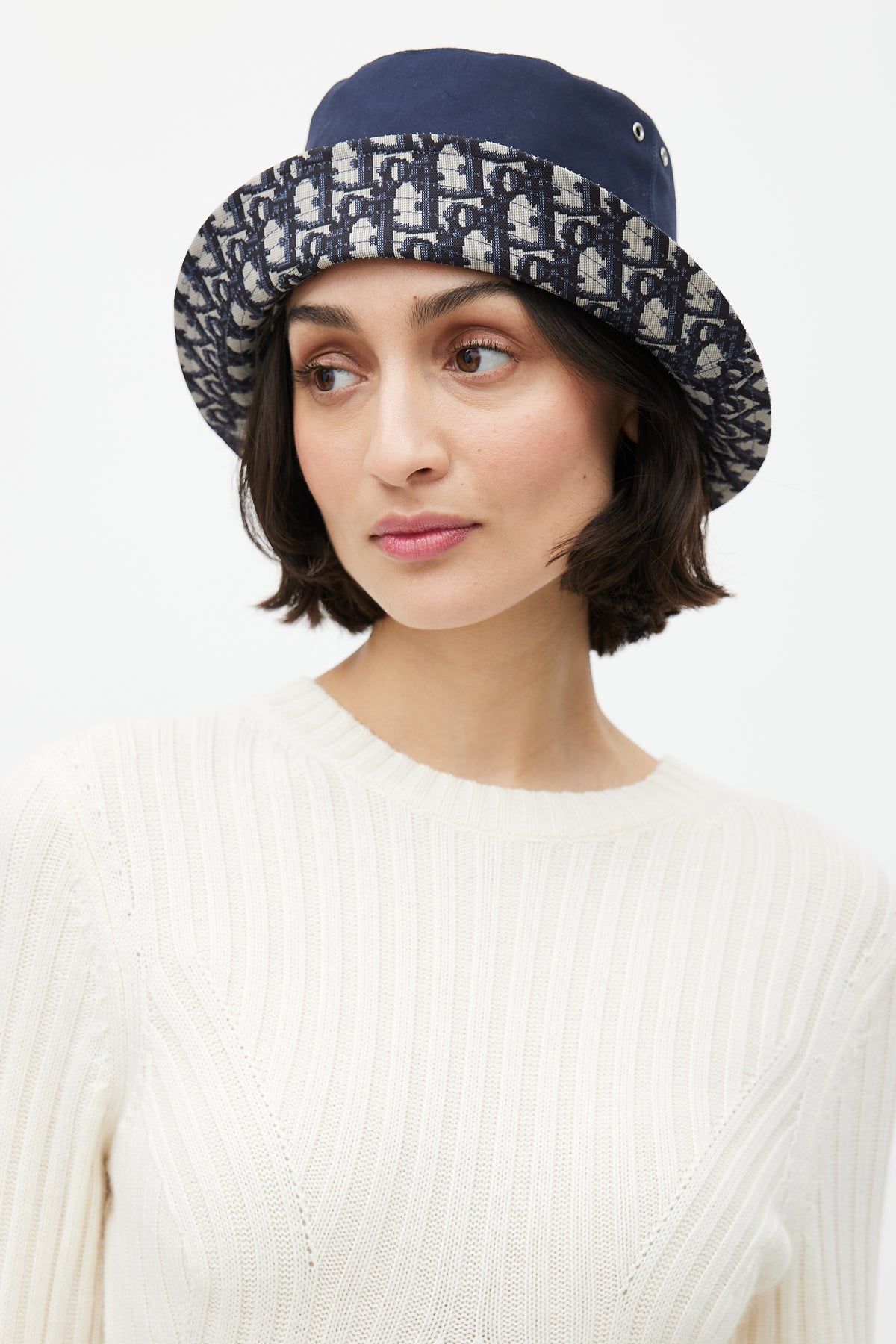 Christian Dior Reversible Teddy-D Small Brim Bucket Hat