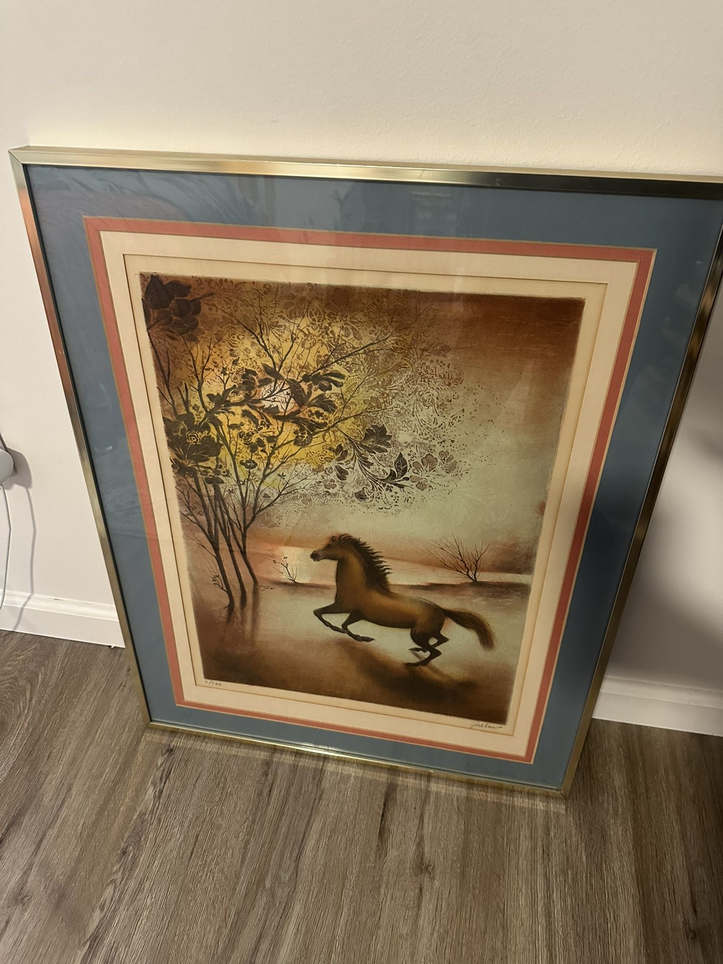 Signed limited edition serene horse print 
