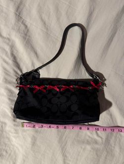 Black Vintage Coach Signature Shoulder Bag
