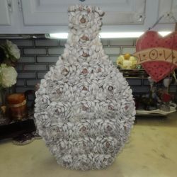 21IN TALL UNIQUE SHELL VASE!