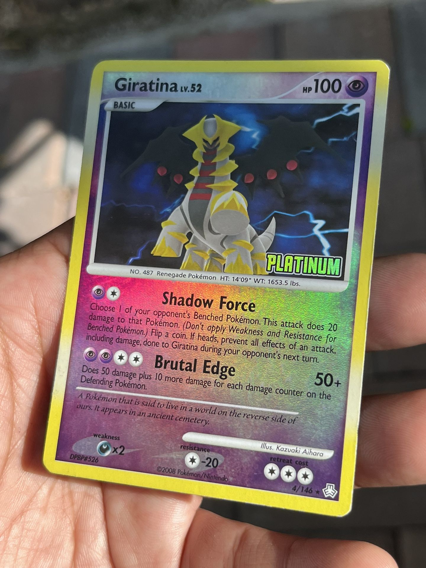 Pokemon GIRATINA 4/146 (Platinum Burger King Promo) LP/Light Play