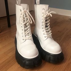 Jeffrey Campbell White Boots 