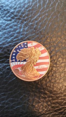 1 Oz. Copper Walking Liberty Colorized Round 
