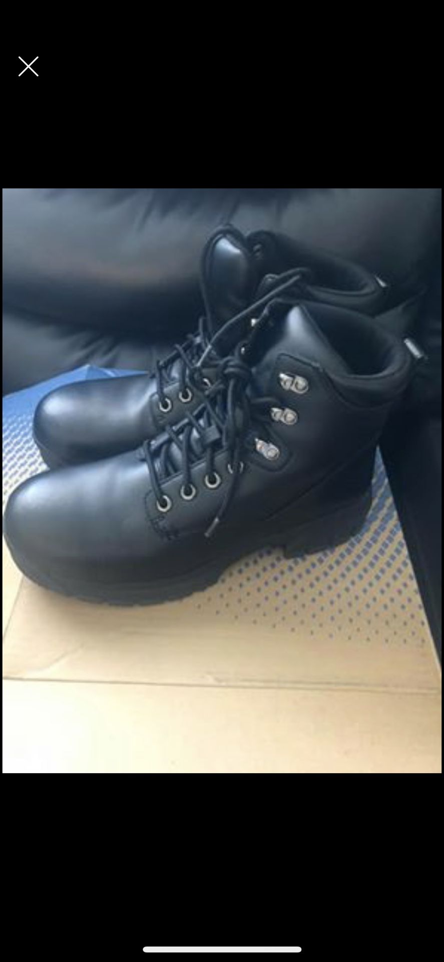 Black work boots